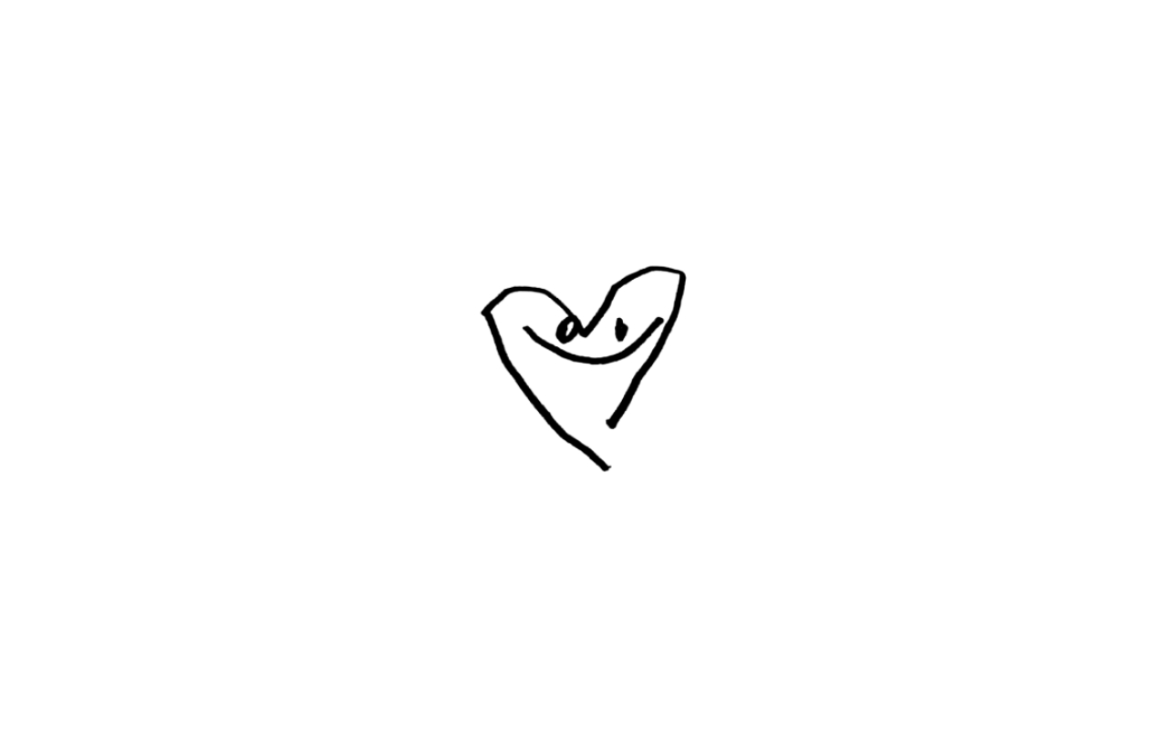 Cheerful heart design in line-art, ideal for celebrating joy and optimism in body art.