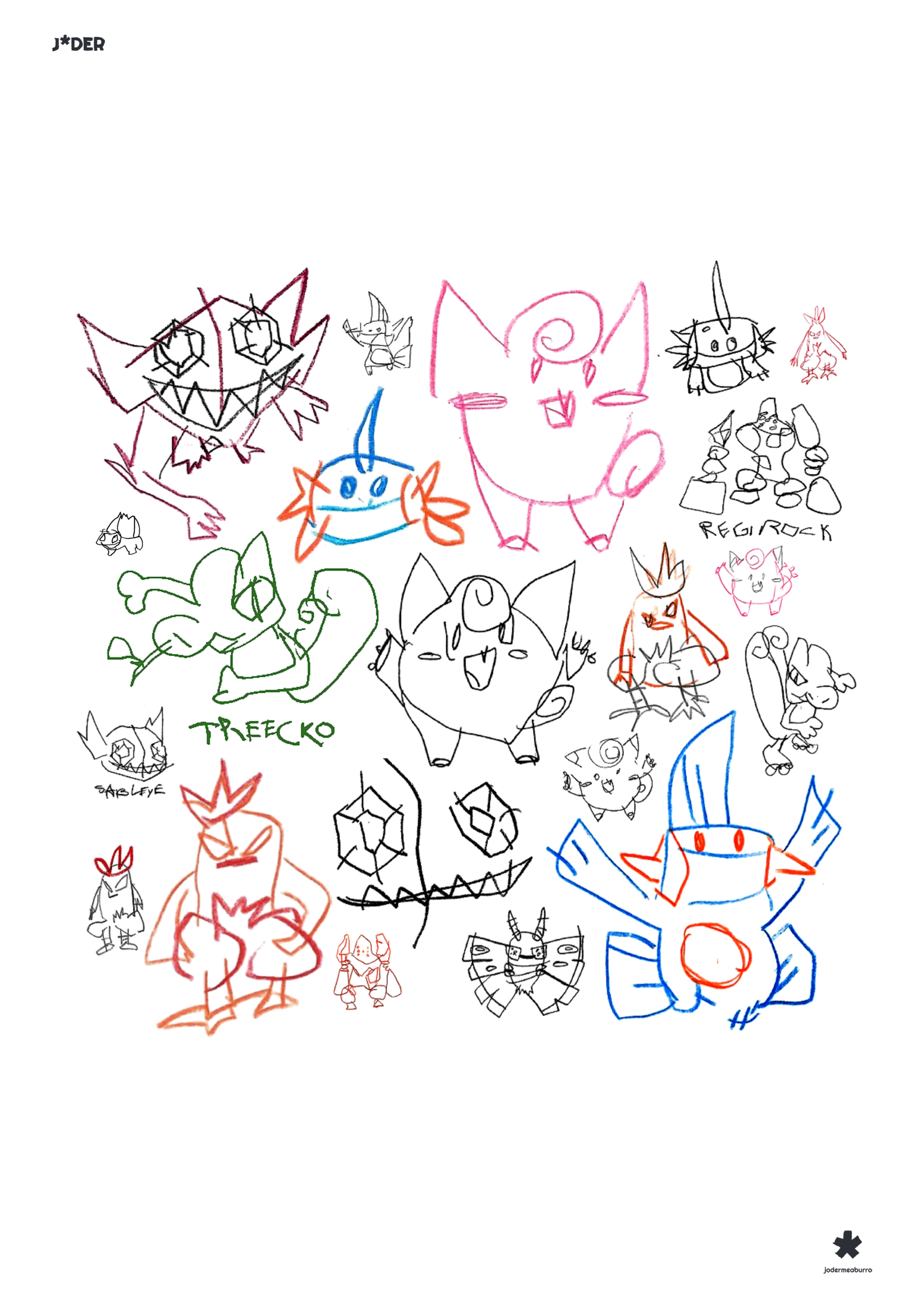 Illustration from the 'Cards Collection,' featuring vibrant, playful creatures. Adds a fun and colorful touch to your space with a whimsical, creative style.